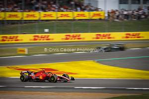 Carlos Sainz Takes His Ferrari Into Vale, 2023