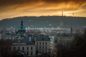 Sunset Over Petrin Tower, Prague